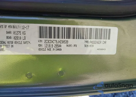 2018 Dodge Charger R/T Rwd z USA, uszkodzony, nr VIN 2C3CDXCT9JH230539